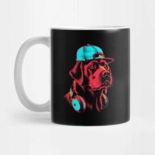 Synthwave Labrador 80s 90s Hip Hop Dog Lover Mug